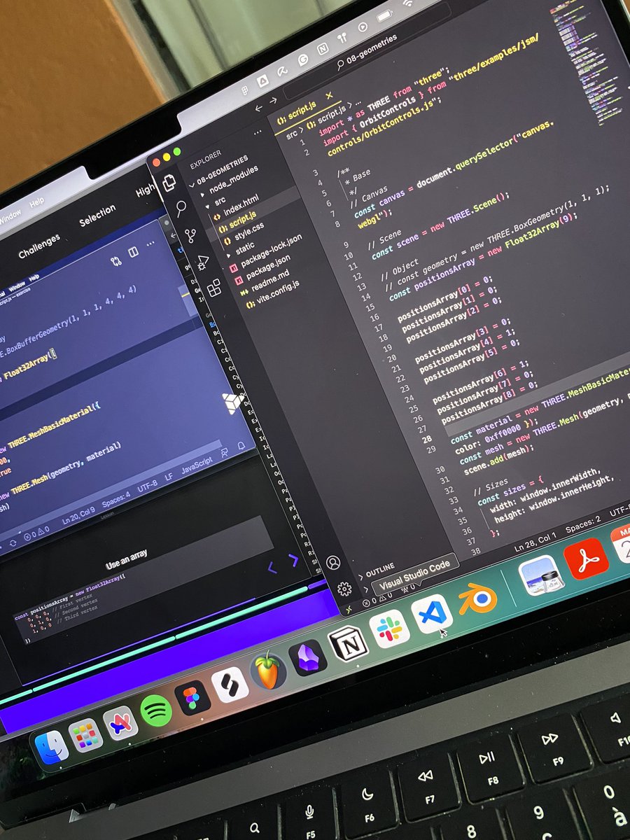 designbyfernand's tweet photo. Want to feel stupid?

Just start learning Three.js 

My brain is having difficulties understanding these informations 😂🤦🏻‍♂️ https://t.co/8ZYDa3THaA