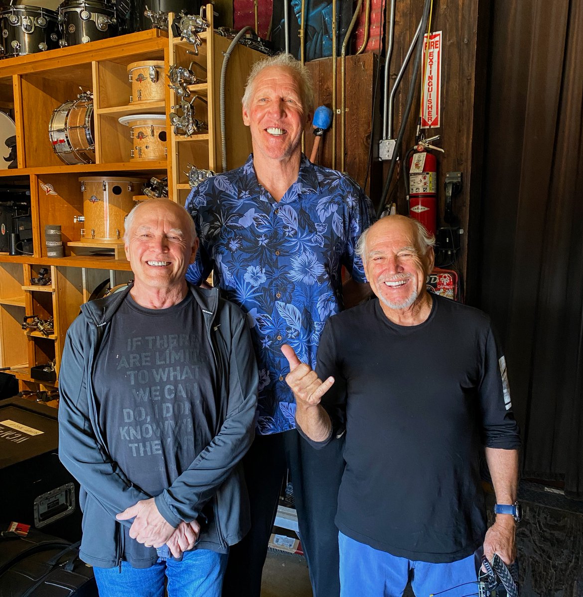 Spend some time reading about Big Red and you'll know why he and Jimmy got along so well. RIP Mr. Bill Walton. 

Seen here at the Belly Up in Solana Beach, April 2021 with Frank Marshall. 

--------------------
photo by Rob Meder