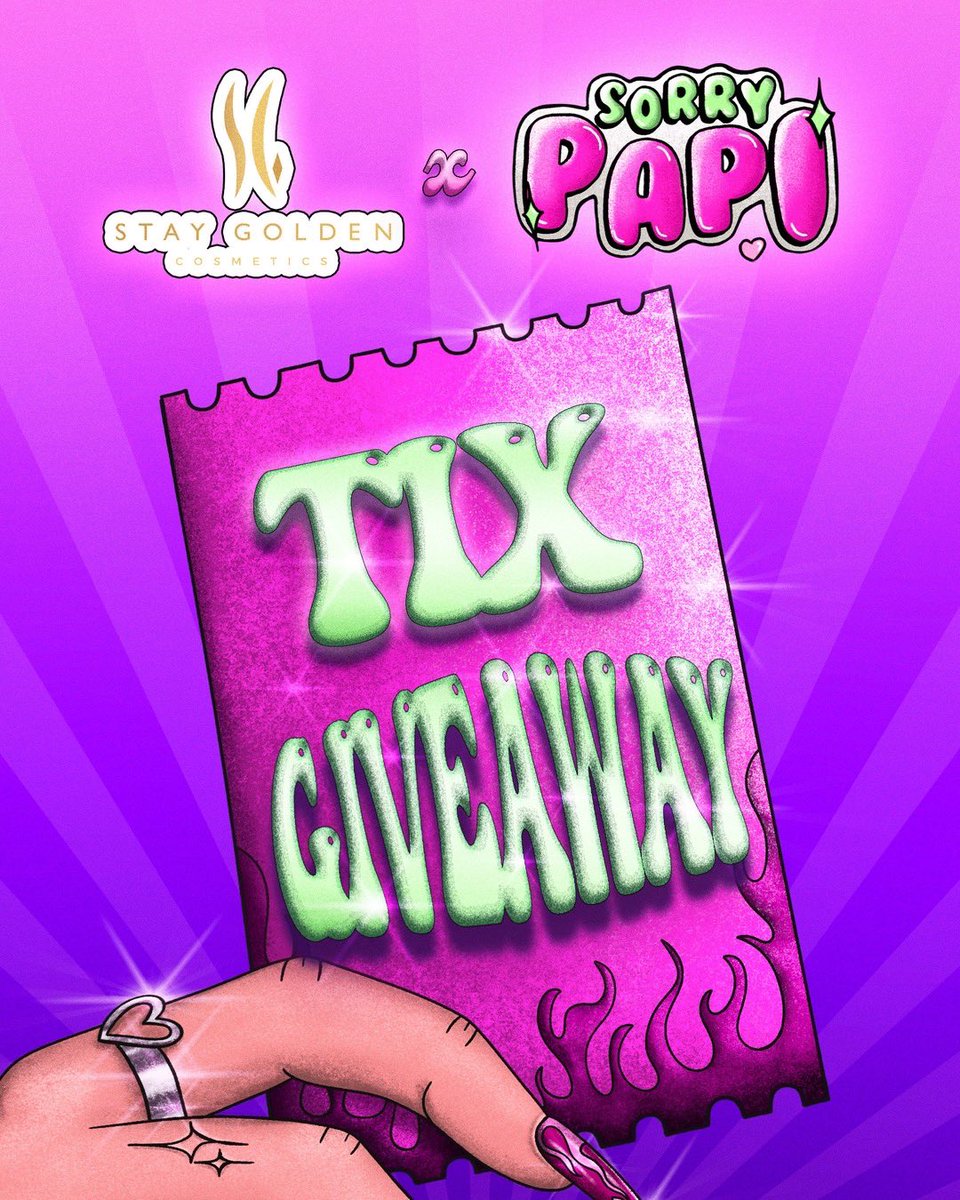StayGoldenCosm's tweet photo. 🚨GIVEAWAYS, PS. NO BOYS ALLOWED 👯‍♀️ 
We’re giving away tickets to the @sorrypapitour happening at the Brooklyn Paramount Theater in New York Saturday June 1st. 
 
Comment if you want to win.

#StayGoldenCosmetics #Giveaways #GlitterLipKit #SorryPapiTour #NYC   #Brooklyn https://t.co/0Cy8DFH7lR
