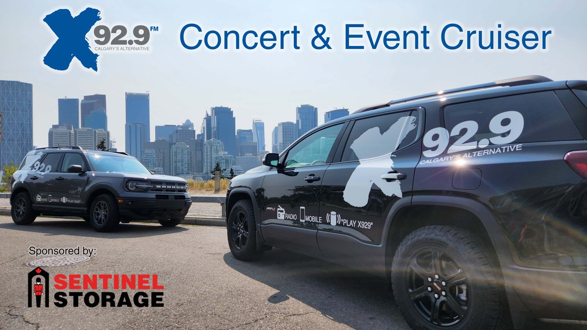 The X Events Cruiser powered by @sentinelstorage can be found all over Calgary this weekend. Don't miss saying 'Hi' 👋to your favorite roaming crew, and get some sweet piece of Sentinel Storage gear to carry anything you might get at the following spots! x929.ca/2023/06/01/x92…
