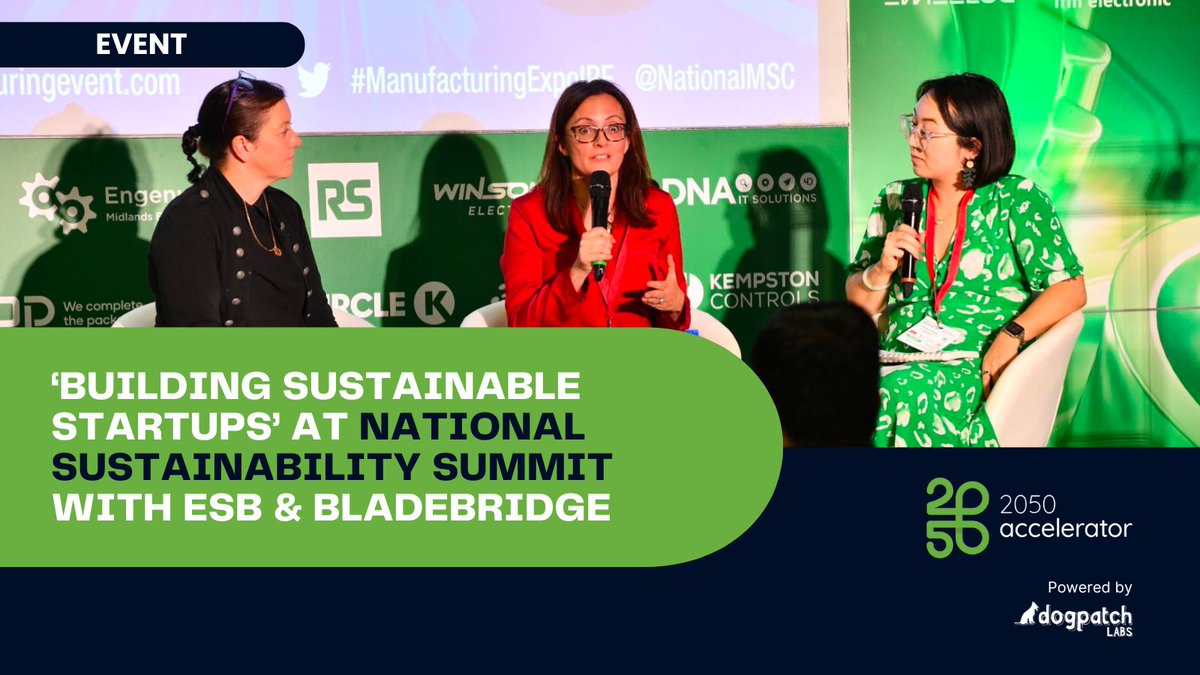 dogpatchlabs's tweet photo. Connecting startups, industry and sustainability innovation at today’s National Sustainability Summit.
A #2050Accelerator journey where innovation partner @ESBGroup teams up with Bladebridge to pilot to launch e-mobility hub, featured at TRA last month
https://t.co/t3criBLa4r https://t.co/rBIaqWiTj8