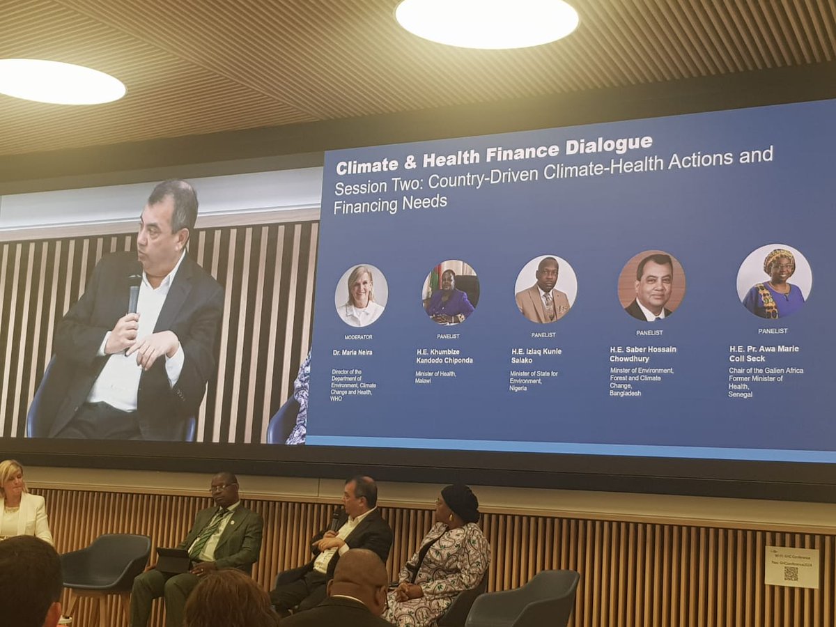 Trust in international collaboration and solidarity is crucial and the hope is that it extends to climate change and health - key message from the Minister of Environment, Health & Climate Change of Bangladesh🇧🇩 at the #WHA77 side event.
#ClimateAndHealth #InternationalSolidarity