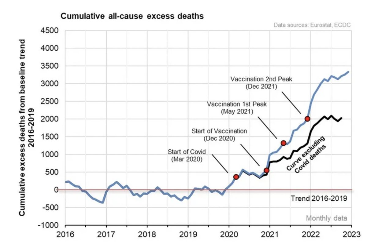 Damning study on #excessdeaths in Cyprus show unprecedented increase in mortality during 2021-2022 coinciding with island’s #Covid vaccination campaign. soniaelijah.com/p/study-shows-…