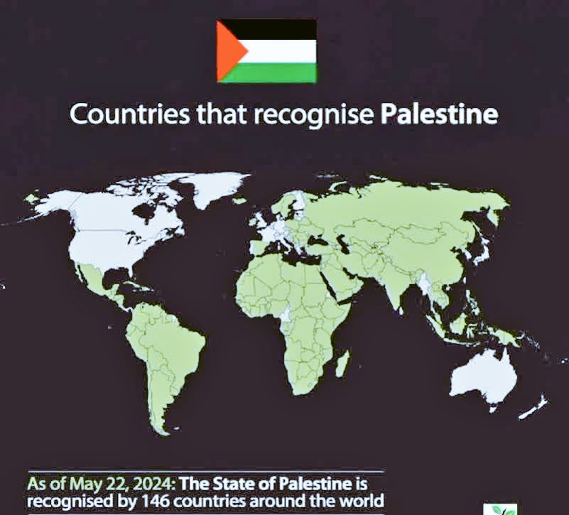 146 countries of the world recognized Palestine.
 Israel is melting like a piece of ice
#gaza
#RafafOnFıre
#israel
#Hamas
#all_eyes_on_Rafah
#فلسطین