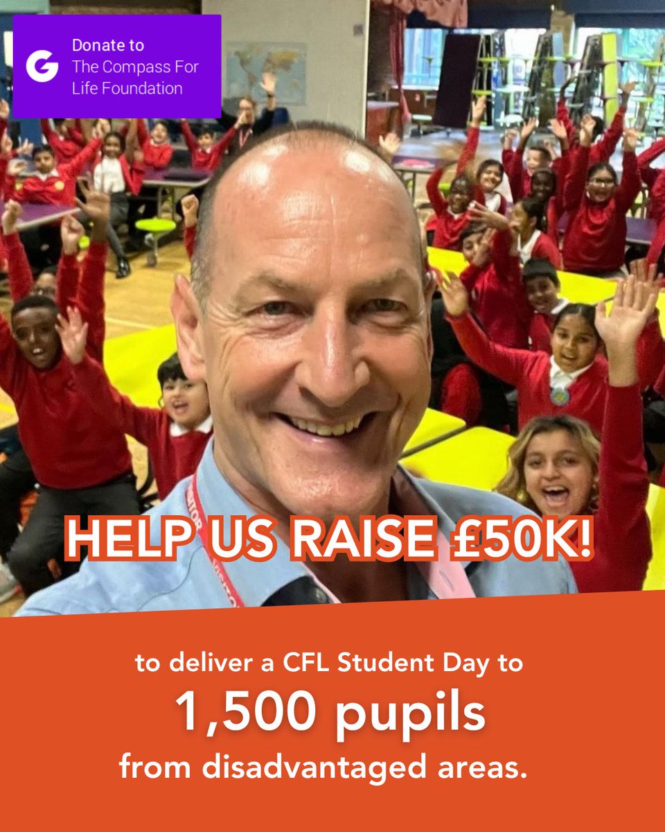 Compass For Life (@compassforlife) on Twitter photo 🚨WE NEED YOUR HELP🚨
Our aim is to deliver a Compass for Life Student Day to 1,500 pupils from disadvantaged areas.
LEARN MORE HERE compassforlife.co.uk/help-us-raise-…
<a href="/floydwoodrow/">Floyd Woodrow</a> #fundraiser #charity #education #teachers #teacher #justgiving 🚨WE NEED YOUR HELP🚨
Our aim is to deliver a Compass for Life Student Day to 1,500 pupils from disadvantaged areas.
LEARN MORE HERE compassforlife.co.uk/help-us-raise-…
<a href="/floydwoodrow/">Floyd Woodrow</a> #fundraiser #charity #education #teachers #teacher #justgiving