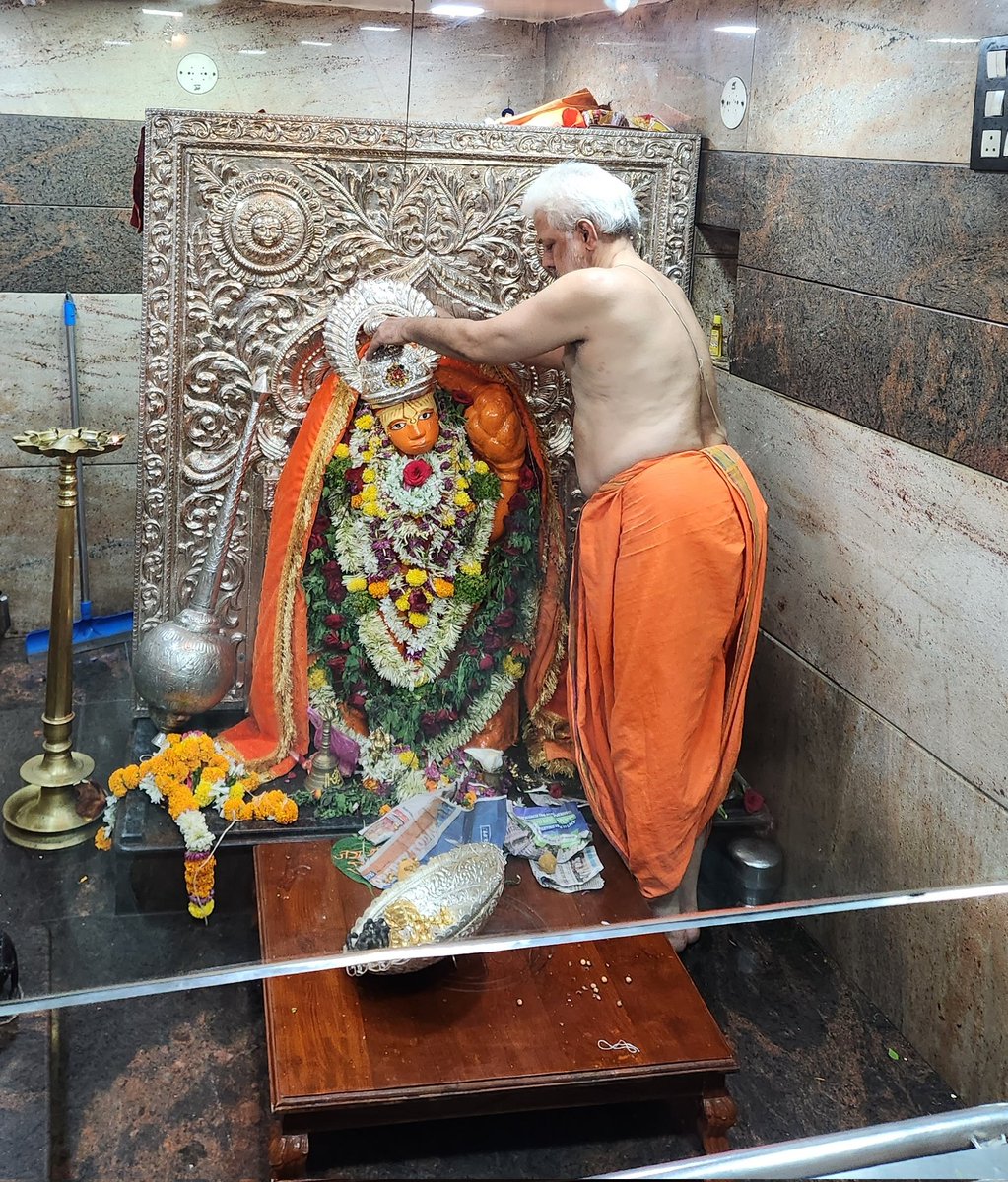 Hanuman ji at Bhikardas Maruti today. 1st bada Mangalwar as per Purnimanta tradition.