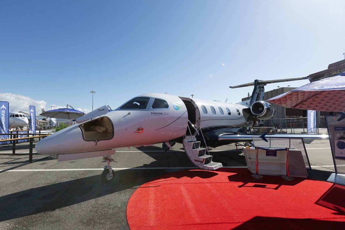 Day 1 of #EBACE2024 has started! Take a peek inside the most disruptive and technologically advanced super midsize jet, the #Praetor600, and the best-selling light jet for 12 years in a row, the #Phenom300E. 

#embraer #ebace #businessaviation #weareembraer #embraerstories