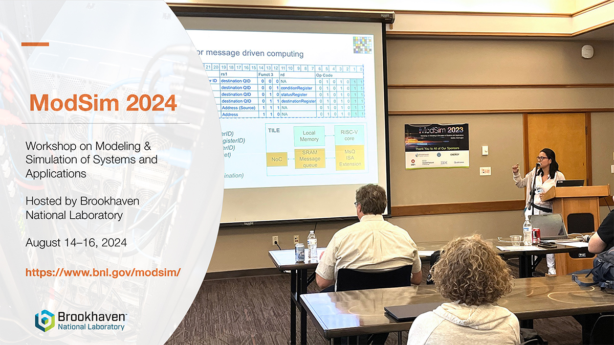 Deadline Extended‼️Submit your 1-page abstract for the Workshop on Modeling & Simulation of Systems and Applications by Wednesday, May 29. This year’s theme is ModSim for Sustainable Computing: bit.ly/4axBw8w Host: @BrookhavenLab #HPC #sustainablecomputing #ModSim