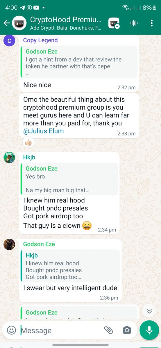 In CryptoHood premium, we're raising men who understand how the market works not just people who would be dependent on Julius signals.

It's a community of professional traders and investors 🔥🔥💰🚀🚀