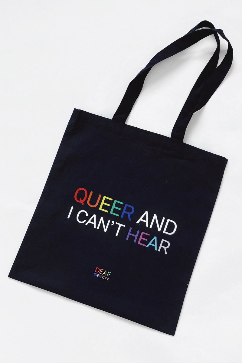 Queer And I Can’t Hear 🌈🌈🌈

Our iconic #DEAFIDENTITY Phrase is back for #PrideMonth this June! 🥳🤩 

Wear this Phrase on our Accessories or Clothing and wear proudly! 🥰 Order & personalise now at deafidentity.com 🌈🌈🌈   #deafawareness #deafcommunity #deaffashion