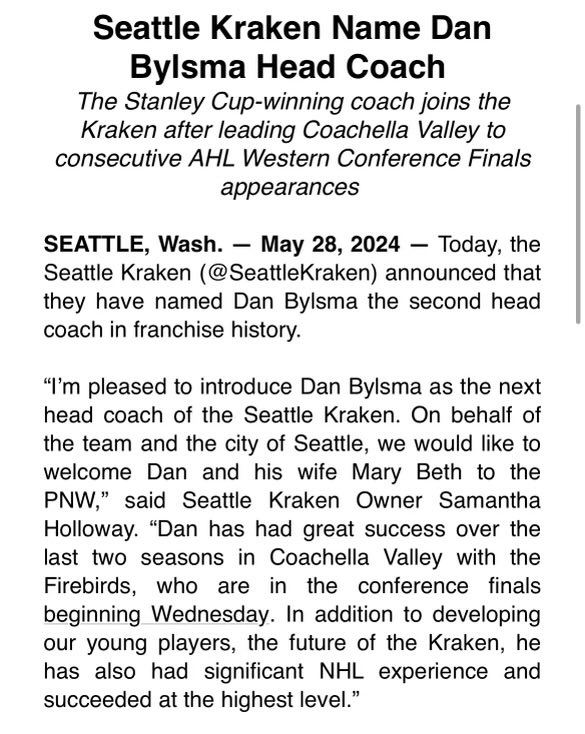 The ⁦@SeattleKraken⁩ make it officially, official. ⁦@komonews⁩