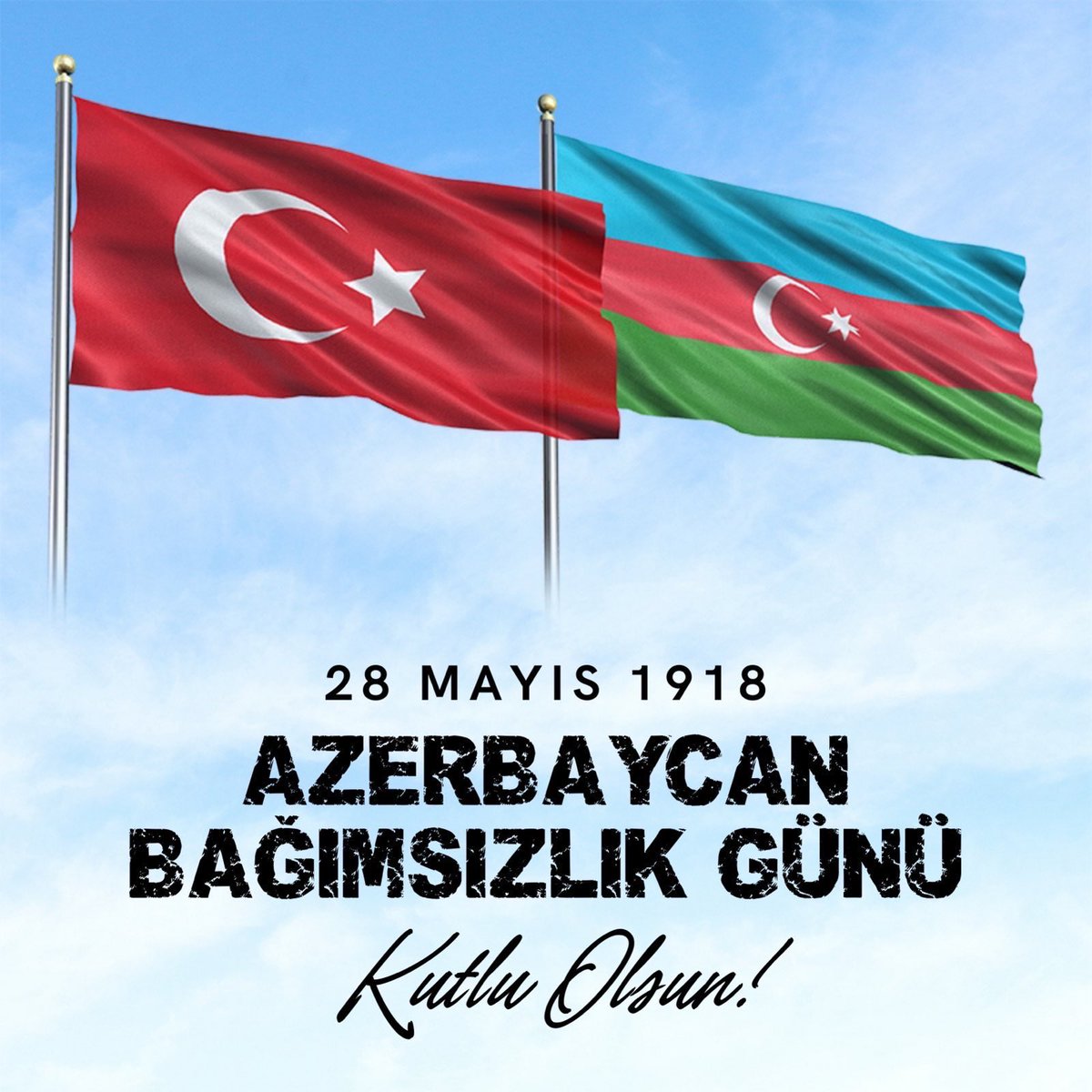 Can Azerbaycan'ın 28 Mayıs Bağımsızlık Günü'nü kutluyorum.

Kardeş ülke Azerbaycan ile sarsılmaz kardeşliğimiz sonsuza kadar sürecek, her platformdaki birlik ve beraberliğimiz bölgede barış ve istikrarı güçlendirmeye devam edecektir. 🇹🇷🤝🇦🇿