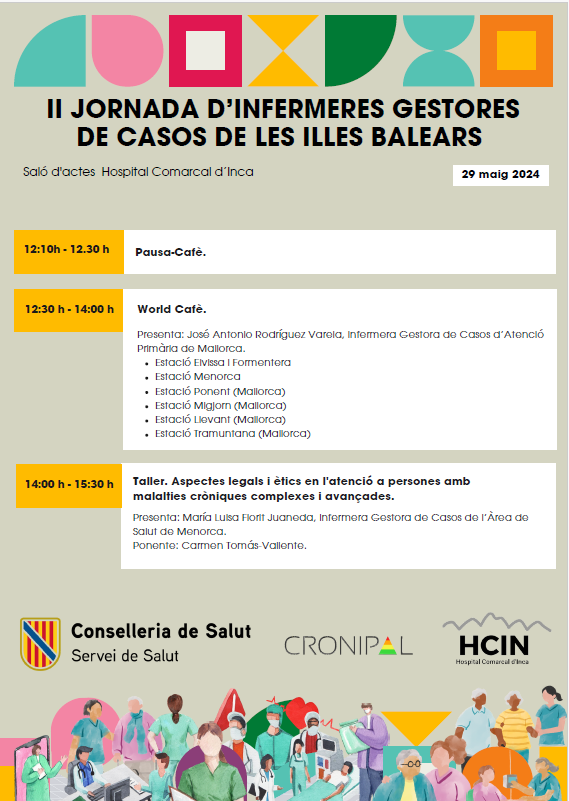Us esperem demà a la II Jornada d'infermeres gestores de casos de les Illes Balears! 🙌