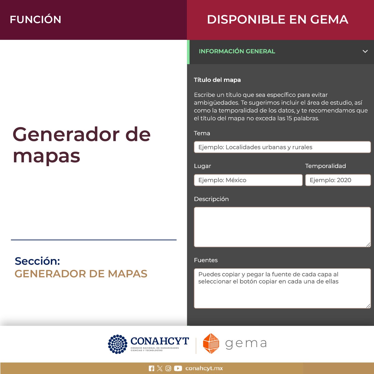 Explora la riqueza de las capas geográficas en #GemaMX del #Conahcyt. Usa el generador para crear mapas reveladores con información significativa, combina diferentes capas y encuentra patrones que muestran lo que sucede en territorio mexicano. Ingresa ➡ gema.conahcyt.mx/generador