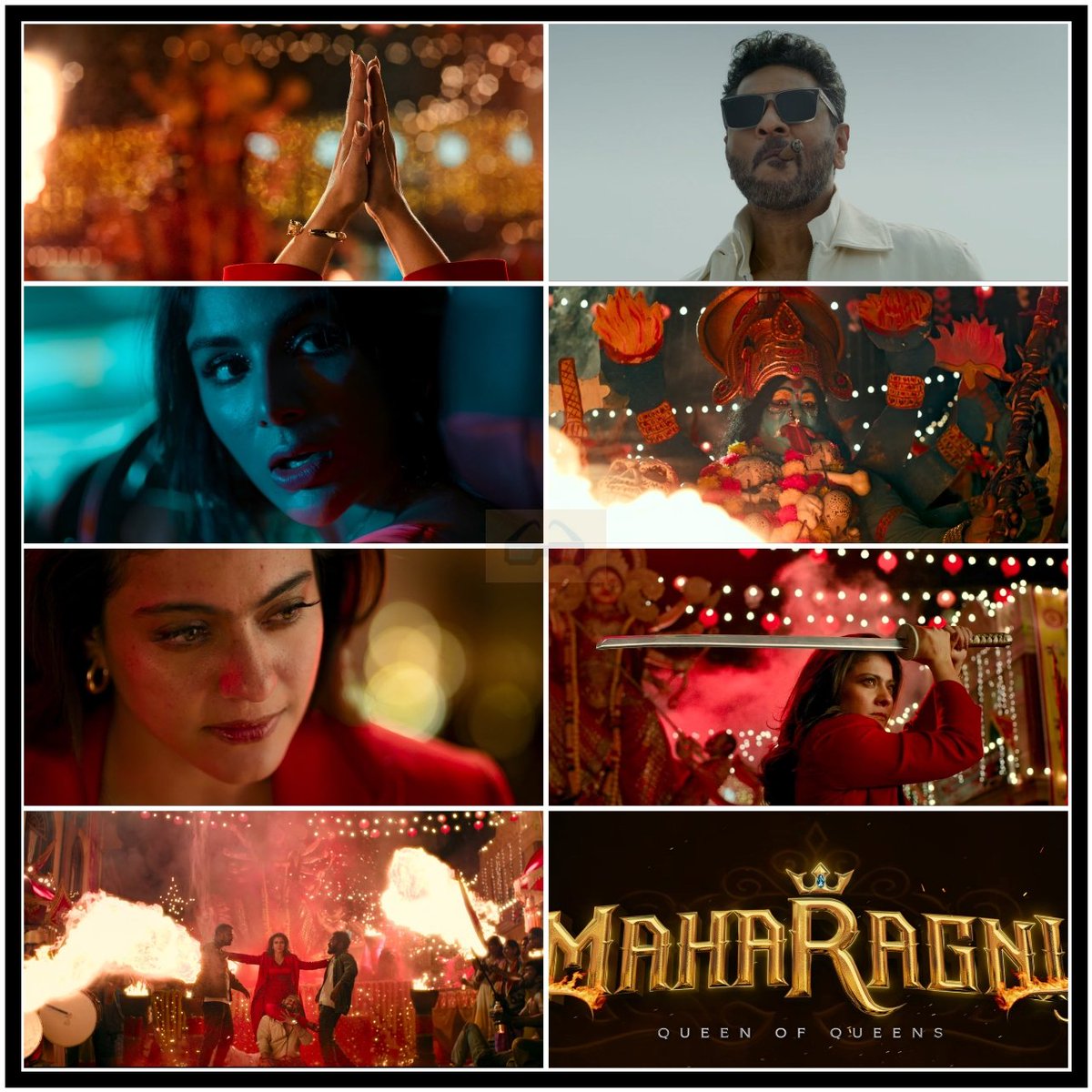 STILLS OF MAHARAGNI OUT NOW . . #maharagni #glimpseofmaharagni #kajol #maharagniqueenofqueens #prabhudeva #charantejuppalapati #jisshusengupta #naseeruddinshah #adityaseal #samyukthamenon #sapnay #moviemanblogger . . @moviemanblogger