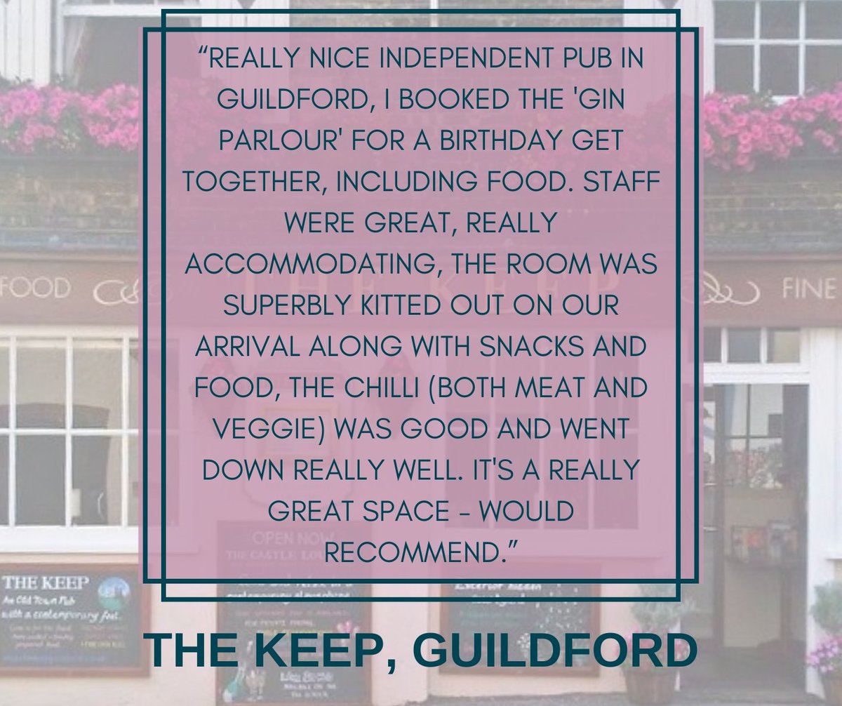 Thank you for these kind words! If you would like to host an event at The Keep, get in touch! thekeepguildford@yahoo.co.uk We are open from 5pm on Wednesday, Thursday, and Friday, and from midday on Saturday!