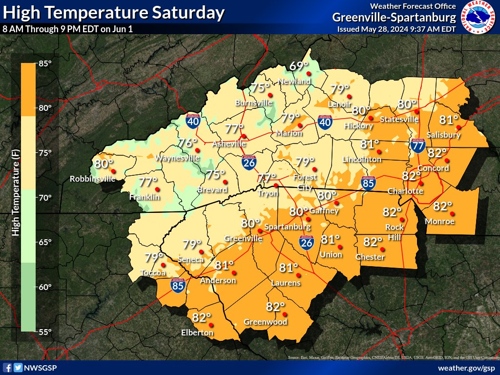 Plentiful sunshine and lower humidity are expected through the rest of the week! Be sure to get out and enjoy as much as you can! #scwx #ncwx #gawx