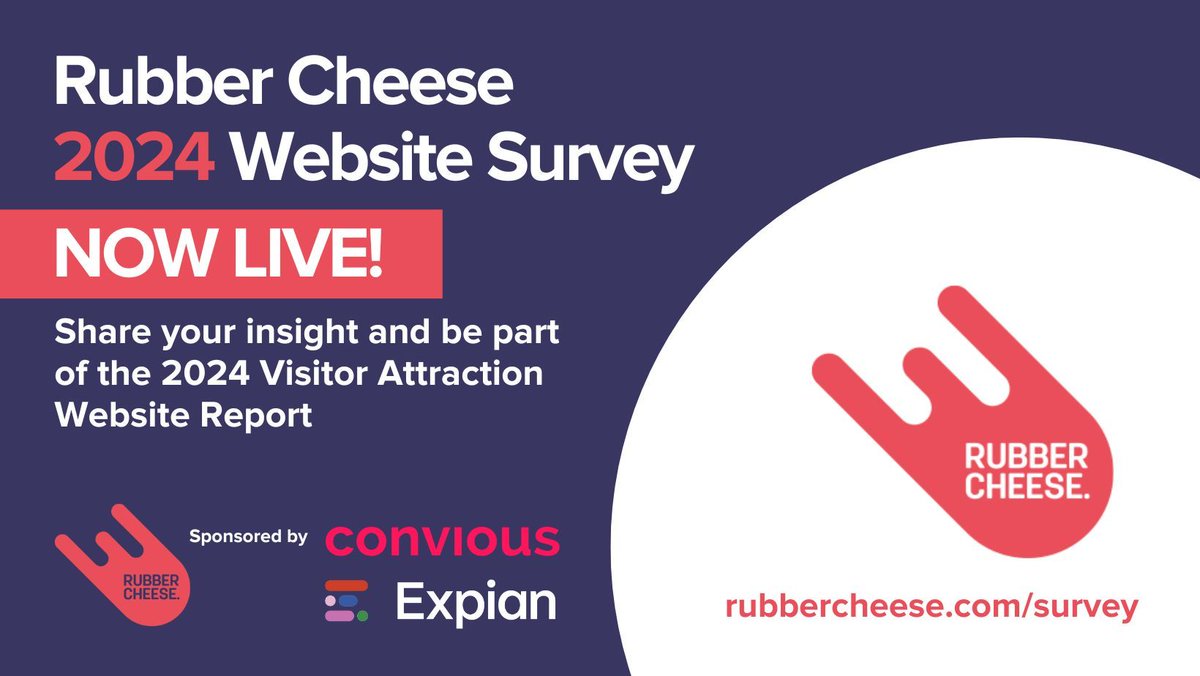 We're delighted to announce that the <a href="/rubbercheese/">Rubber Cheese</a> 2024 Annual Website Survey is now open for your submissions.  Make sure you and your attraction are represented in the most important digital survey in our industry.  

📊  buff.ly/3ytOyXt 
#AttractionWebsiteReport