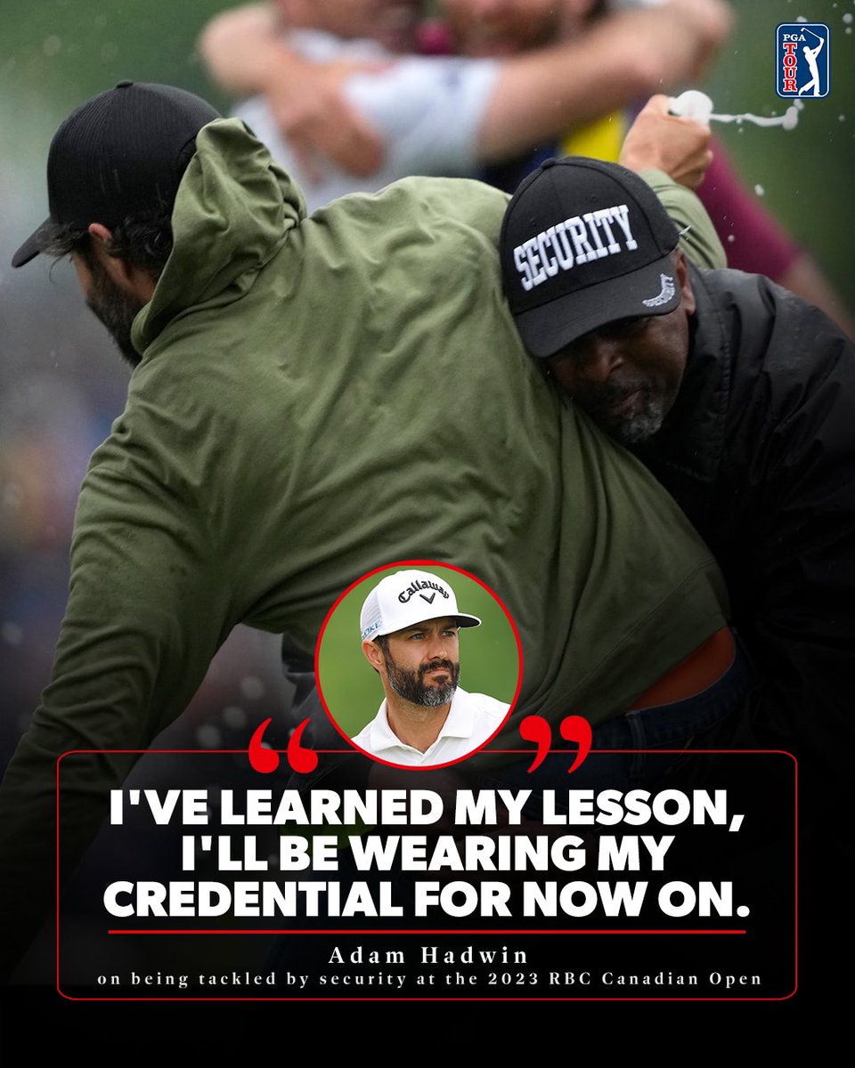 Adam Hadwin won't be making the same mistake twice 😜