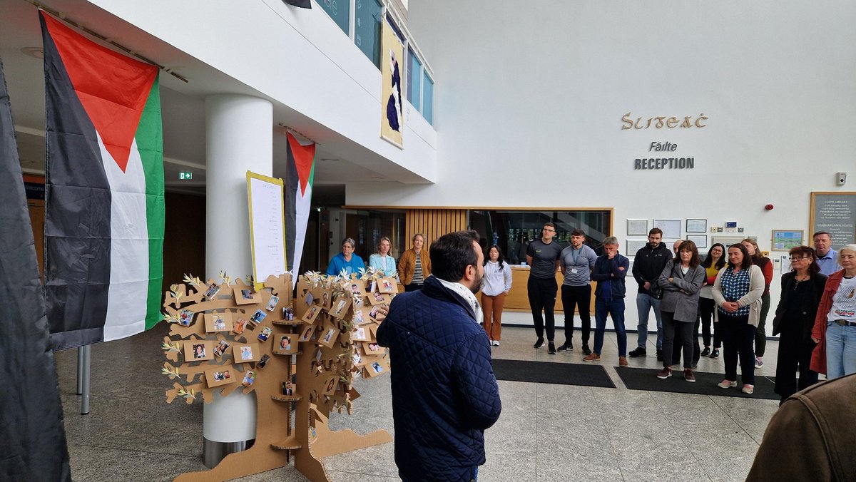 Beautiful tributes to those who perished in the horrific attacks on Gaza at today's commemoration of Ireland’s recognition of <a href="/IrePalestine/">Embassy of the State of Palestine to Ireland</a> at <a href="/atusligo_ie/">ATU Sligo</a> by ATU Friends of Palestine 🇵🇸 🇮🇪