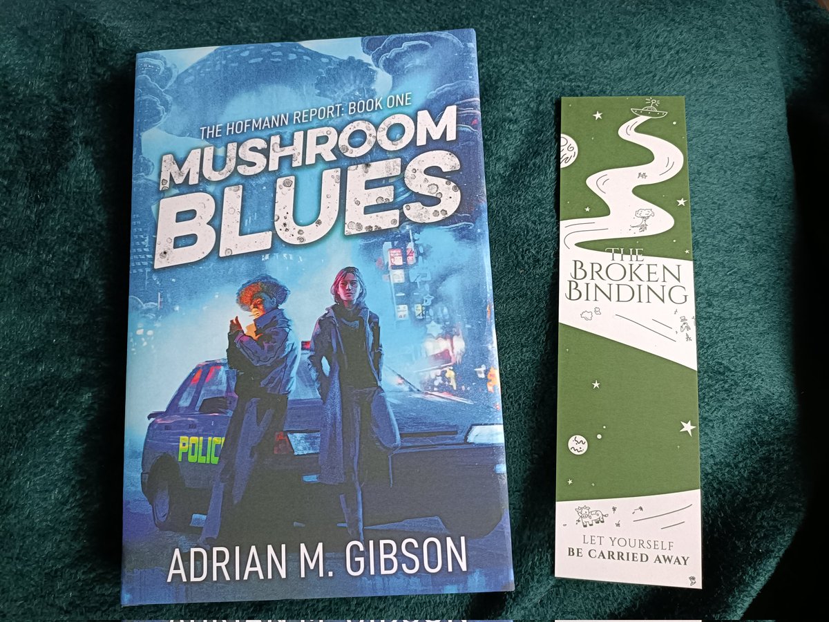 Today I got my @binding_broken signed edition of @adrianmgibson #MushroomBlues & I'm so excited for this read. thank you so much for sending #bookpost packaged so beautifully with care  that makes it extra special to open #booktwitter #books