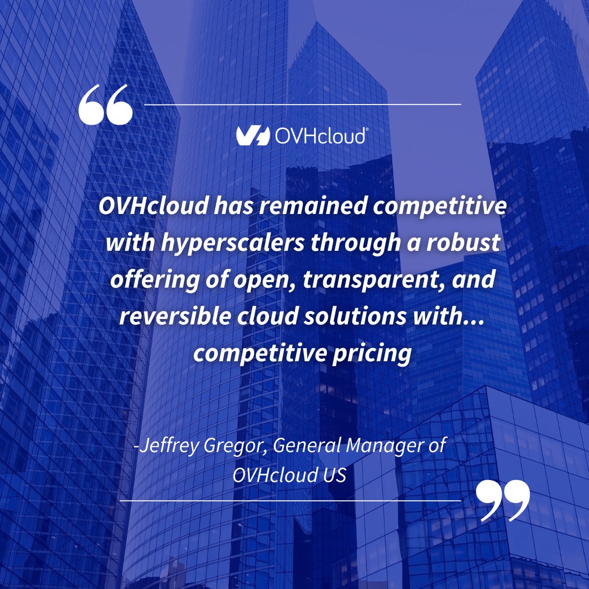 📰💬Jeffrey Gregor, General Manager of OVHcloud US, did an exclusive interview with @HostingJournal to discuss how OVHcloud remains competitive in the cloud industry. 

📕Read here: ow.ly/JeBy50RT8ic