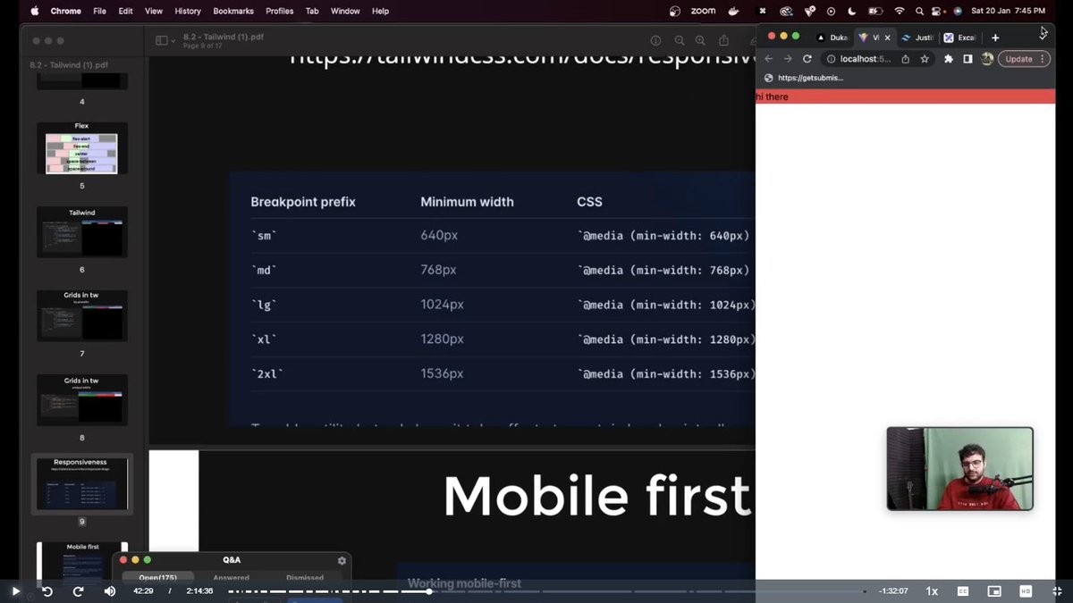 Day 7⃣ of #100daysofcoding
↪️ learning tailwind (got stuck in an error for a long time) , revising backend📝🧑‍💻. @kirat_tw