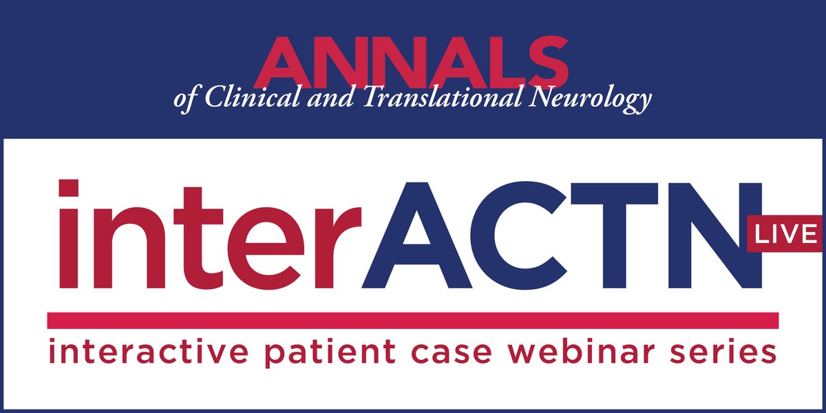 This week the ANA is offering a new webinar to help test your diagnostic skills! Register today and participate in the interACTN Live Patient Case Webinar Series on May 31. members.myana.org/site_event_det… #neurodiagnosis #onlinelearning