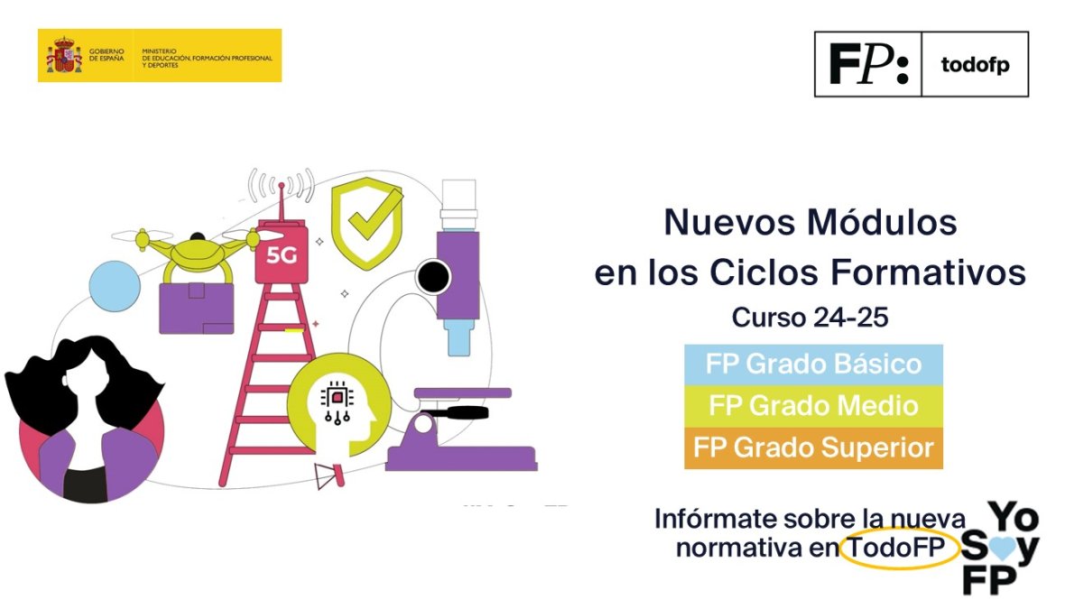 📢 La nueva FP hace frente a los retos del siglo XXI incorporando, entre otros,  los módulos de sostenibilidad y digitalización en los ciclos formativos.
#TodoFP #YoSoyFP
🔎 todofp.es/sobre-fp/infor…