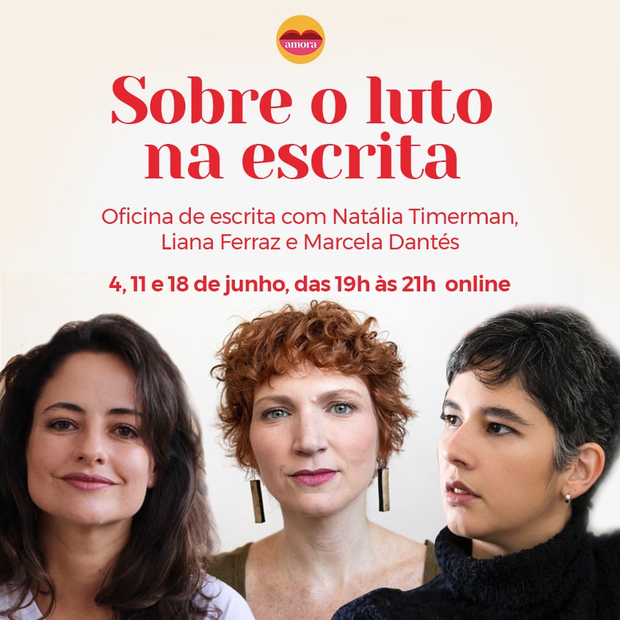 Curso de escrita novo na Amora com Natalia Timerman <a href="/marceladantes/">Marcela Dantés</a>  e a <a href="/liferraz/">@lianaferraz</a> dias 4, 11 e 18 de junho! Vagas  limitadas!

Sobre o luto na escrita: Inspirações e exercícios práticos sobre como esse sentimento pode se tornar substância para a escrita amoralivros.com.br/produto.asp?pr…