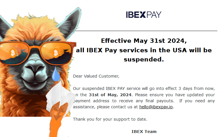 Alpaca is not happy with the current #bitcoin regulatory environment in the US, and is very sad to see <a href="/PoweredbyIBEX/">IBEX</a> leave the states...
Yet another company taking their innovation, and business from the 'land of the free'.