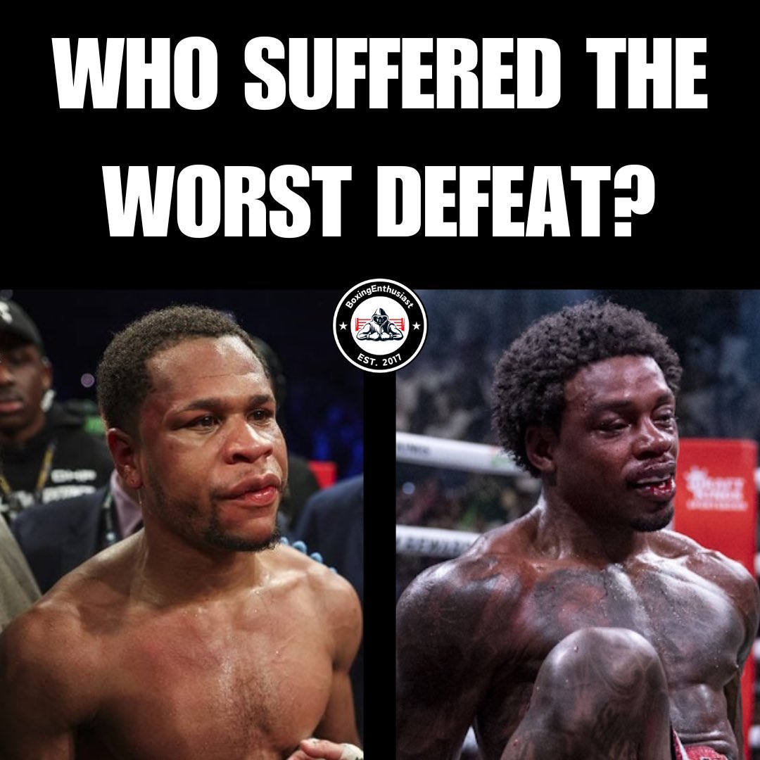 BoxingEnth's tweet photo. Who suffered the worst defeat? 🤔

Ryan Garcia’s 12 round demolition job over Devin Haney or Terence Crawford’s brutal 9th round stoppage over Errol Spence..

#DevinHaney | #Boxing | #ErrolSpence https://t.co/sBozyfX0s3
