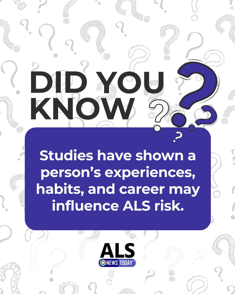 Explore what factors in particular have been suggested as contributors to ALS risk: bit.ly/452ADnu #ALS #AmyotrophicLateralSclerosis #ALSCommunity #LivingWithALS #ALSAwareness