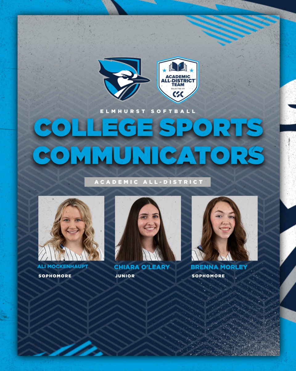 Congratulations to our three @elmhurstu_sb student-athletes for earning @CollSportsComm Academic All-District Honors! #FlyJaysFly 📰bit.ly/3KkMpzS