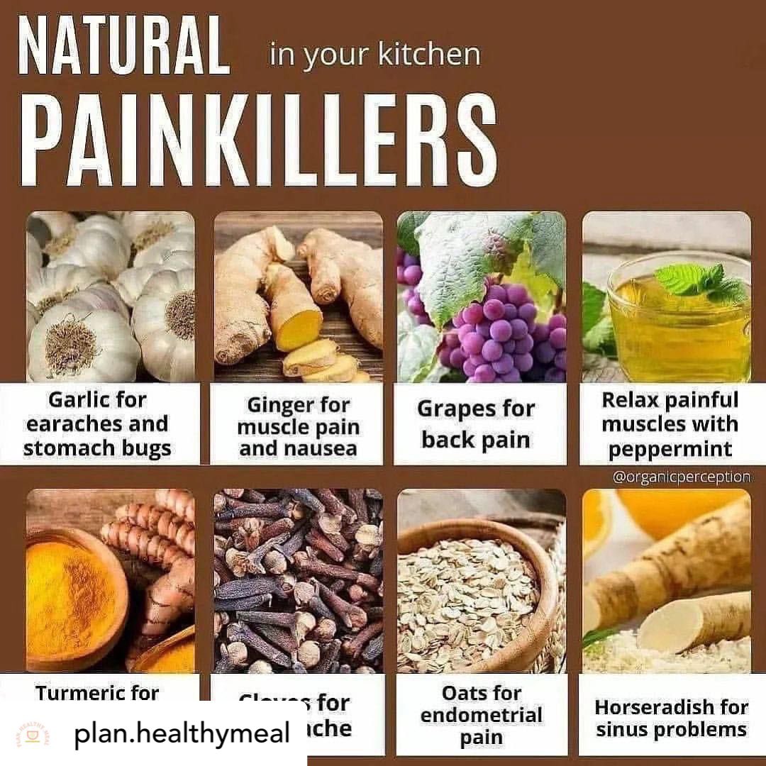 Natural remedies should be in your kitchen if you have a good understanding of nutrition . #NaturalPainkillers