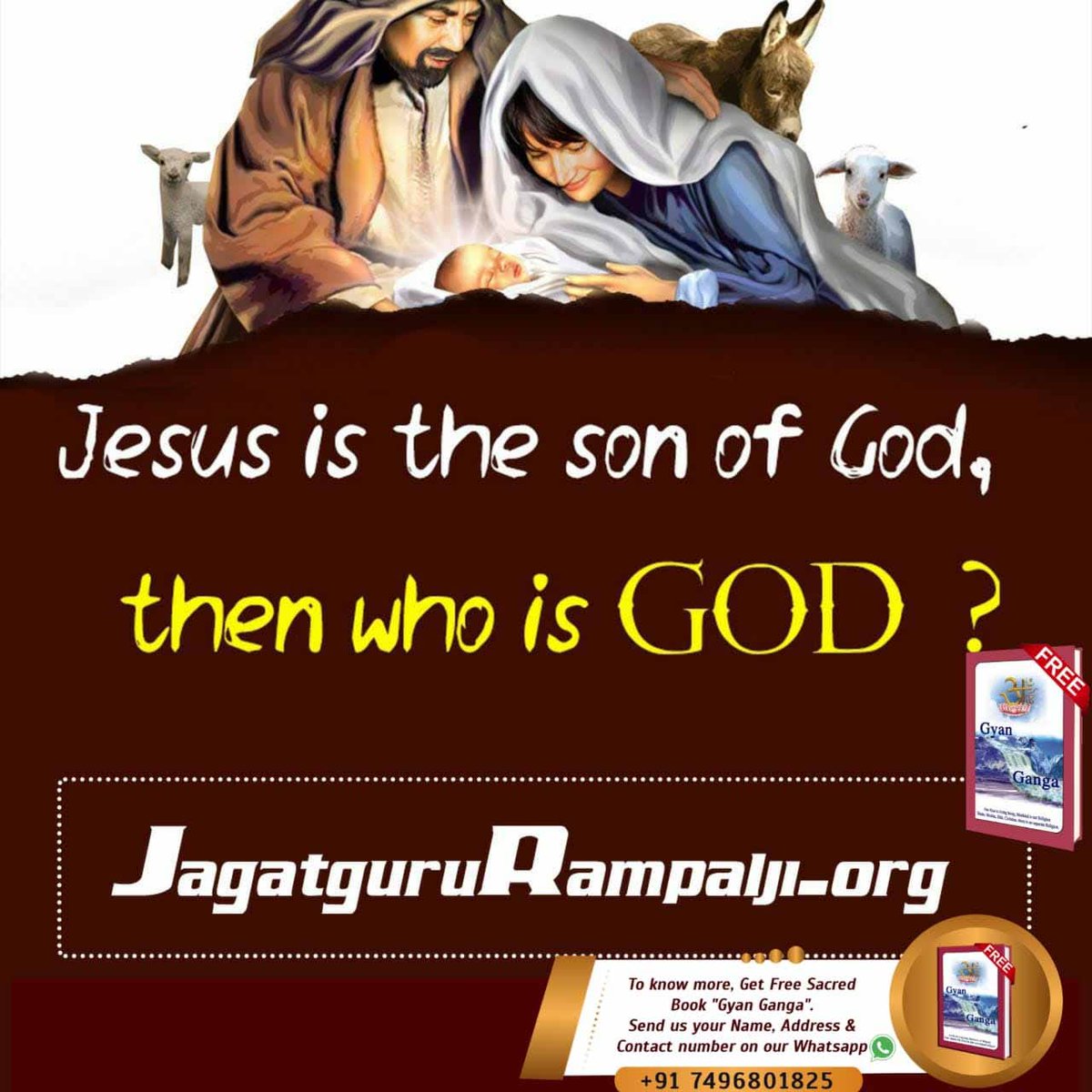 i_dantani's tweet photo. #ईसाई_नहीं_समझे_HolyBible

ईसा मसीह की दर्दनाक मौत से साबित होता है कि वह परमात्मा नहीं थे। 30 वर्ष की आयु में उन्हें सलीब पर कील गाड़कर क्रूस पर चढ़ा दिया गया, जिससे उनकी अति पीड़ा से मृत्यु हो गई।

Almighty God Kabir https://t.co/c0rjrpVVd0