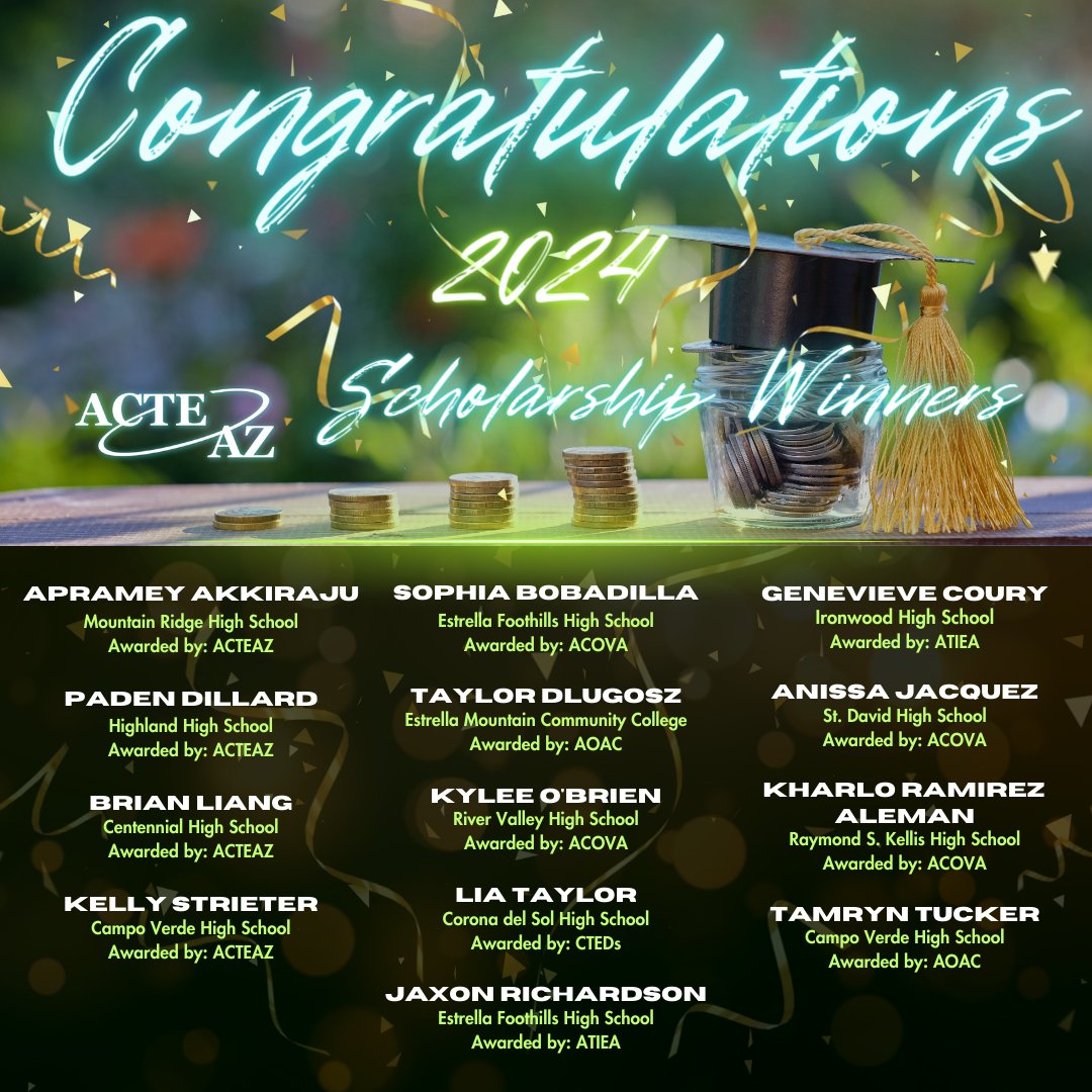 🎓 ACTEAZ would like to congratulate the 2024 Scholarship winners! 

Congratulations!

acteaz.org/news/acteaz-ne…