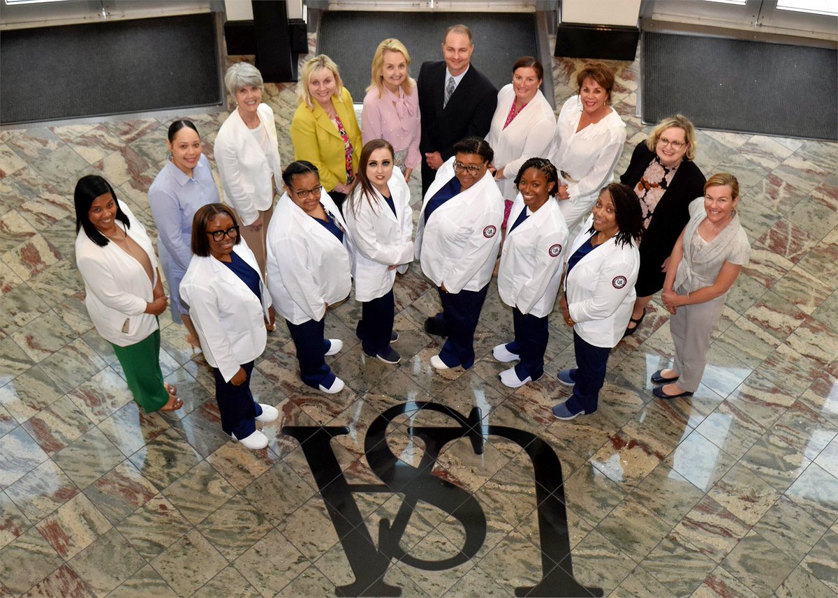 USACONursing's tweet photo. History was made on May 7 when the USA College of Nursing presented the first cohort of students in the LPN to BSN Pathway with their white coats. 🩺 #SouthAlabamaNursing 

Learn more: https://t.co/F2EVS4ppHJ https://t.co/eDQUX7x5e6