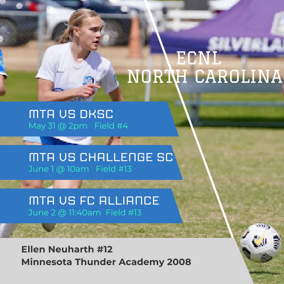 Ellen Neuharth (@ellenneuharth) on Twitter photo North Carolina ECNL Showcase matches this weekend. <a href="/ECNLgirls/">ECNL Girls</a> <a href="/ImYouthSoccer/">ECNL/GA/Recruiting/College Soccer</a> <a href="/TopDrawerSoccer/">TopDrawerSoccer</a> <a href="/MTA08ECNL/">MTA07-08ECNL</a> North Carolina ECNL Showcase matches this weekend. <a href="/ECNLgirls/">ECNL Girls</a> <a href="/ImYouthSoccer/">ECNL/GA/Recruiting/College Soccer</a> <a href="/TopDrawerSoccer/">TopDrawerSoccer</a> <a href="/MTA08ECNL/">MTA07-08ECNL</a>