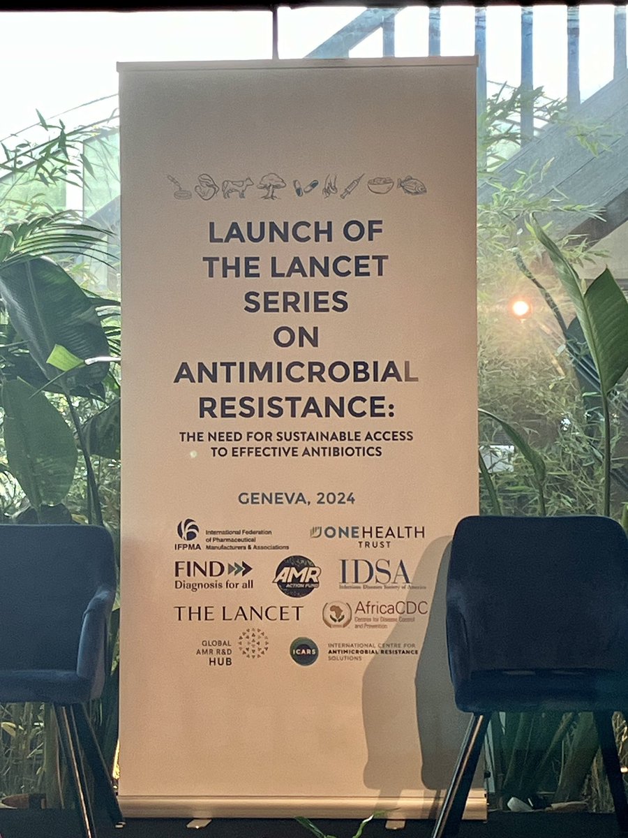 We are co-hosting today the Launch of the Lancet Series on #AMR on the side of the #WHA77 Great line up of speakers from all over the world 🌍 joining the discussions. Thank you @OneHealthTrust for leading this event and the series.