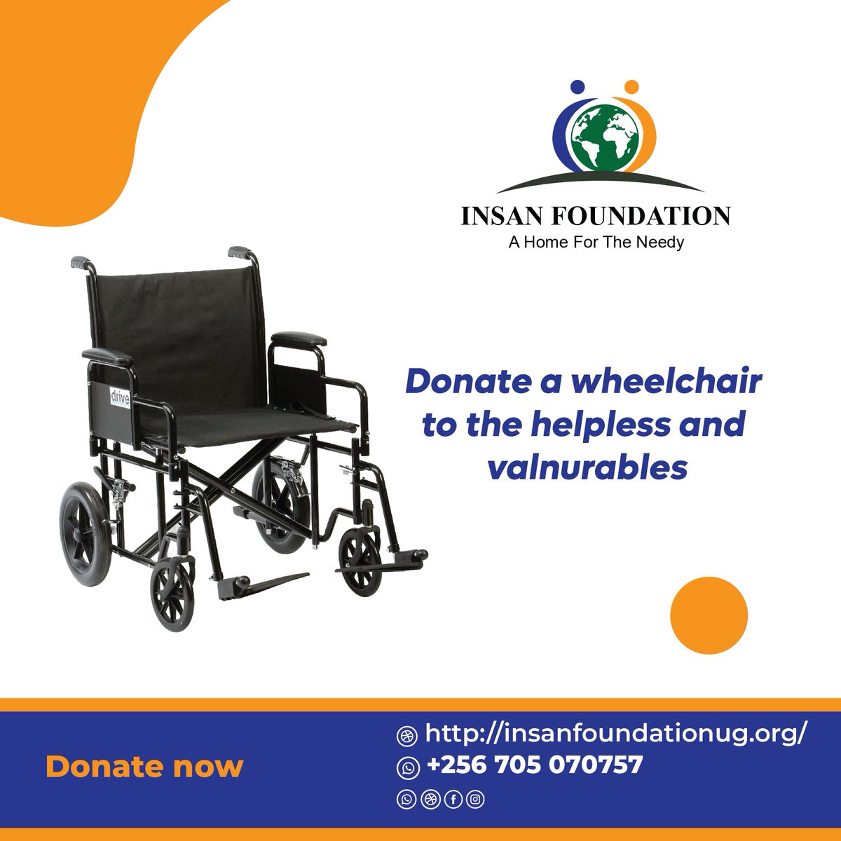 FoundationInsan's tweet photo. For wheelchair donation, contact us using our contacts displayed on our different platforms. @Aaliya_UK @muslimhandsuk @5Pillarsuk #Aid #Austria #ChampionLeague #Denmark #charity #Donations #donate #fundrising #Health #Riyadh #Switzerland #Saudi_Arabia #UnitedStates https://t.co/L9DA6ylMLS