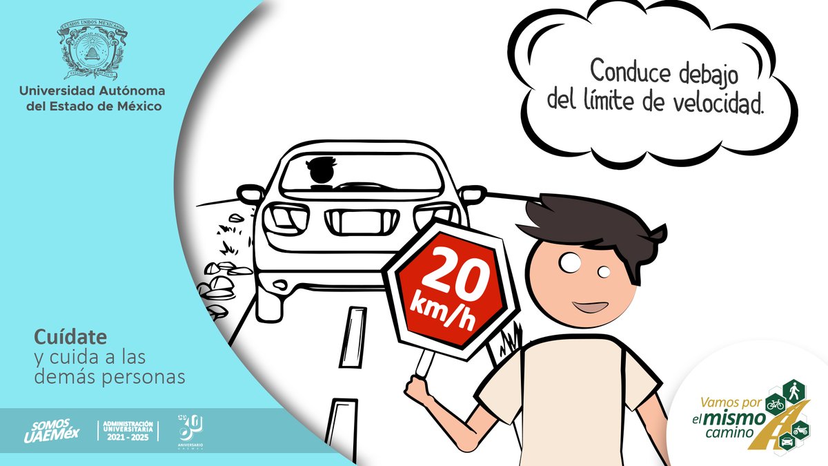 🚧 La precaución al volante es esencial.

Respeta los límites  de velocidad para llegar con bien a tu destino.  ¡Vamos por el mismo camino! 

#SomosUAEMéx💚💛