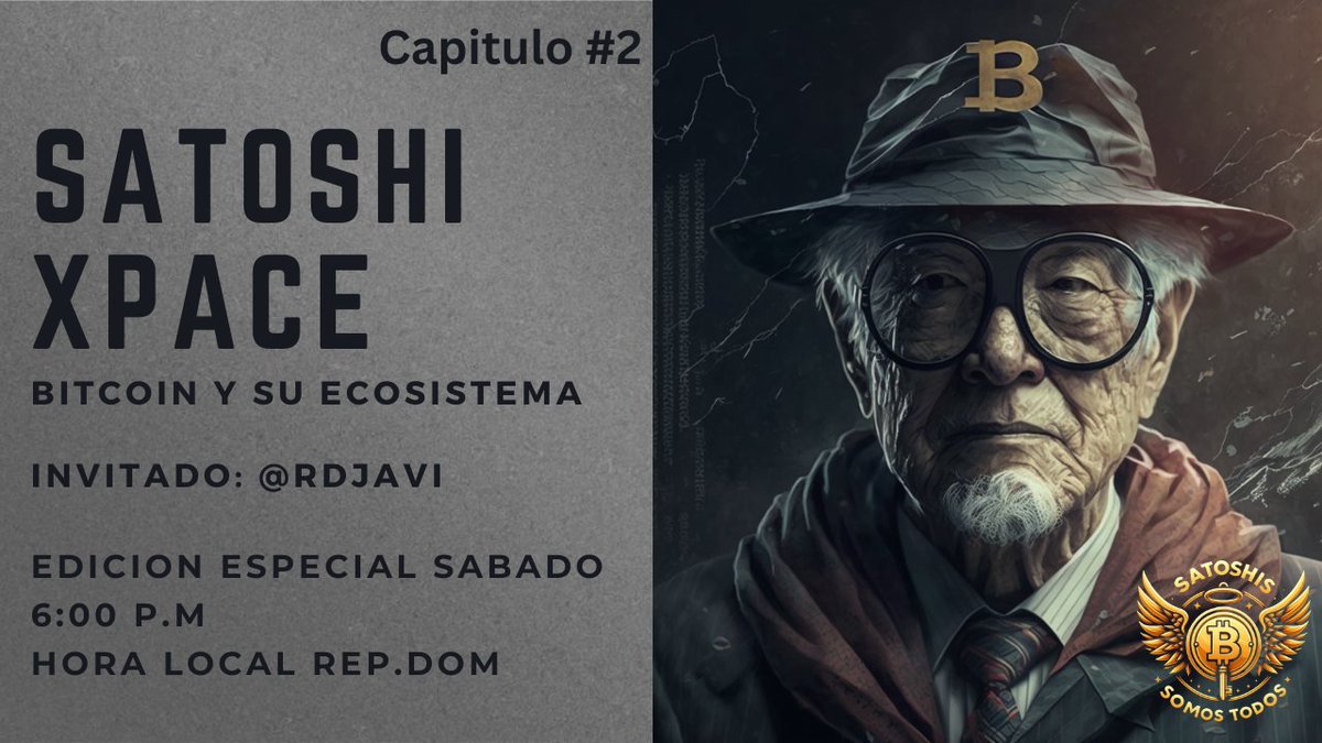 unidosxsatoshi's tweet photo. No te pierdas este sabado a las 6:00 p.m en nuestro Satoshi Xpace donde compartiremos con uno de los influencer mas relevante en la industria del gaming de toda america latina! el mejor @RDjavii 

Estan todos invitados a esta edicion especial! https://t.co/JxcXQcn3i6