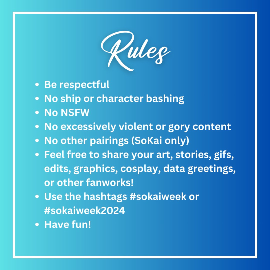 sokaiweek's tweet image. SoKai Week 2024 &quot;Bon Voyage&quot;  
Rules 

 #sokai #sokaiweek #sokaiweek2024