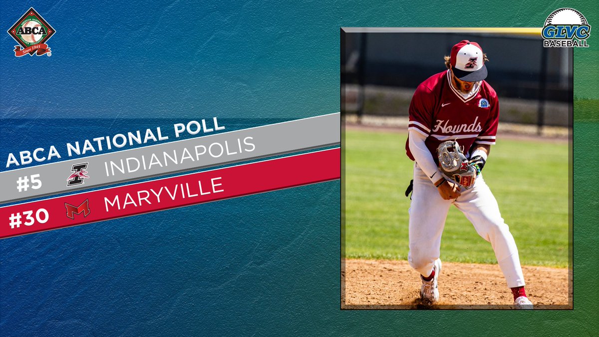 ⚾️ @ABCA1945 NATIONAL POLL @UIndyAthletics take a huge jump into the top 🖐️ amidst its run to the #D2BSB World Series! 🔗 GLVCsports.com/ABCApoll #GLVCbase