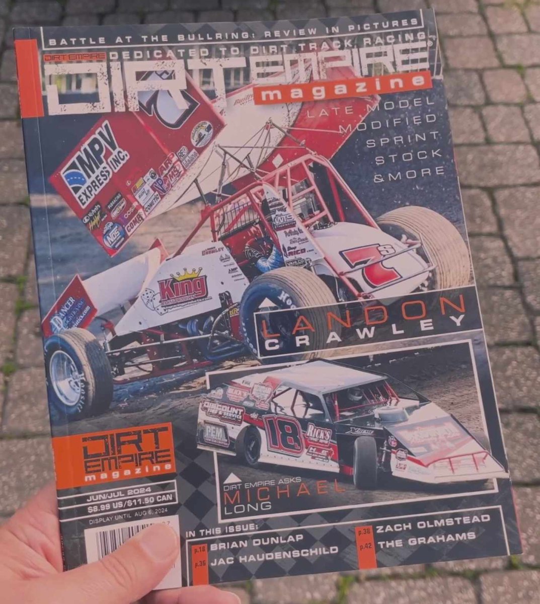 Many years ago, someone told me that I would never make the cover of a magazine. I proved him wrong! Many thanks to @landoncrawley87 for giving me the opportunity to tell your story! @WorldofOutlaws @MagazineDirt @Gibvoice