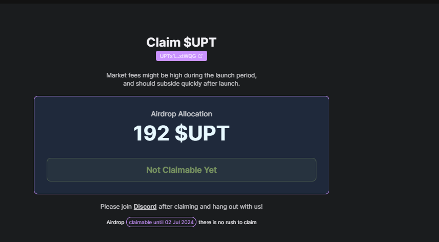 📢📢📢 Check airdrop UpRock
📍 Link: lfg.jup.ag/lfg/uprock
👉 Launch time : 30/5

  #upt #uprock