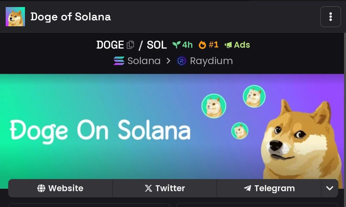Doge on Solana tweet media
