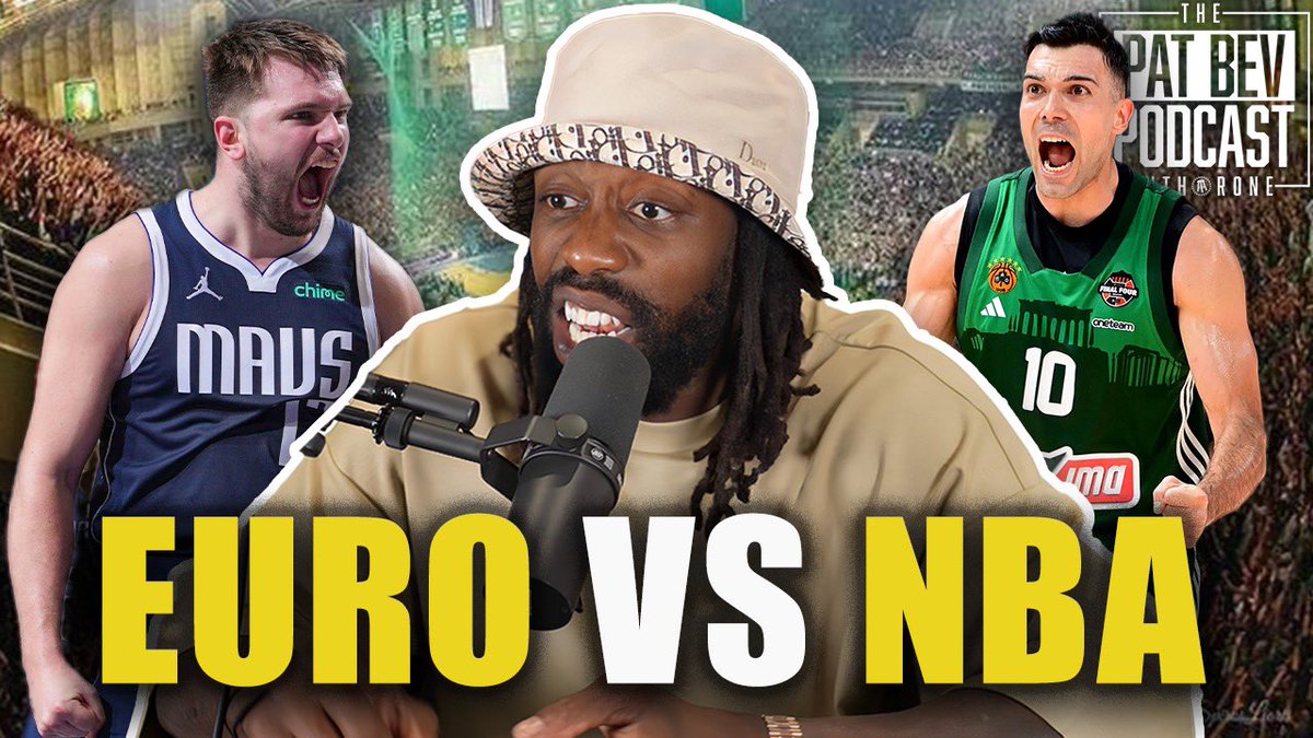 hoopinghollerin's tweet image. With the NBA playoffs in full swing &amp;amp; the EuroLeague just wrapping up, @patbev21 sat down to break down the differences between the two! 

POST GAME PAT IS BACK! Barstool.link/patbevpod