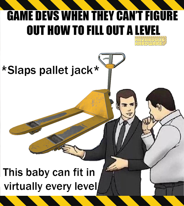 HHTFSGame's tweet photo. Pallet jacks and forklifts are the backbone of any game in an industrial setting 🚧
#hazardoushardwaregame #studentgamedevs https://t.co/azkVX29Pjd